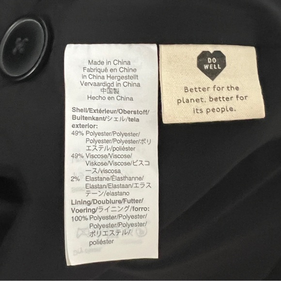 Madewell Caldwell Double Breasted Blazer in Black Size Small - Picture 4 of 4